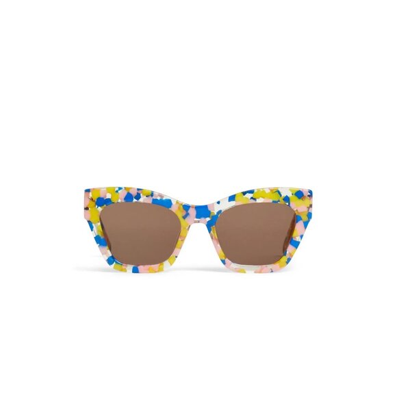 Lele Sadoughi Multicolor Floral Sunglasses with case